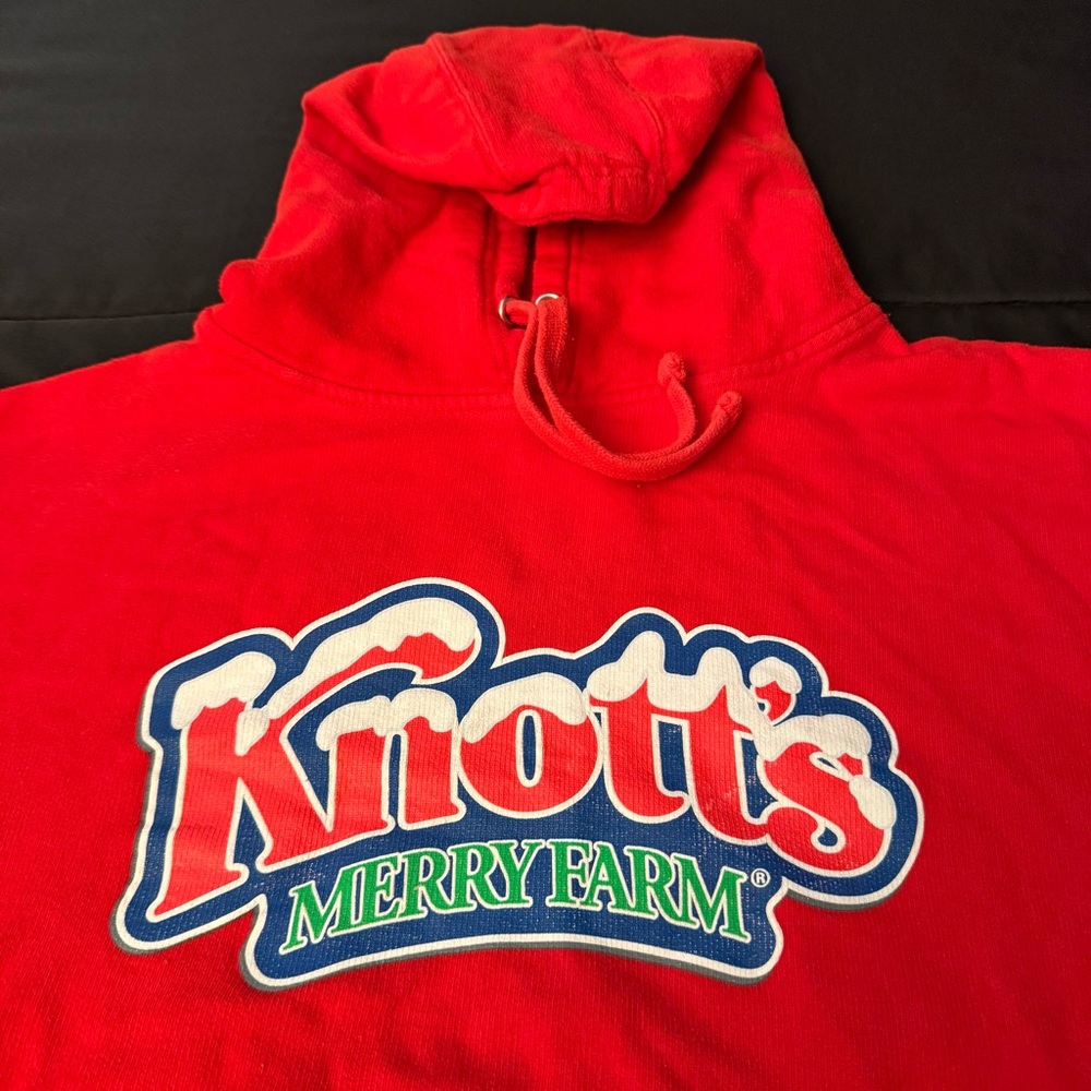 Knotts Berry Merry Farm Hoodie Sweatshirt Size XL Christmas